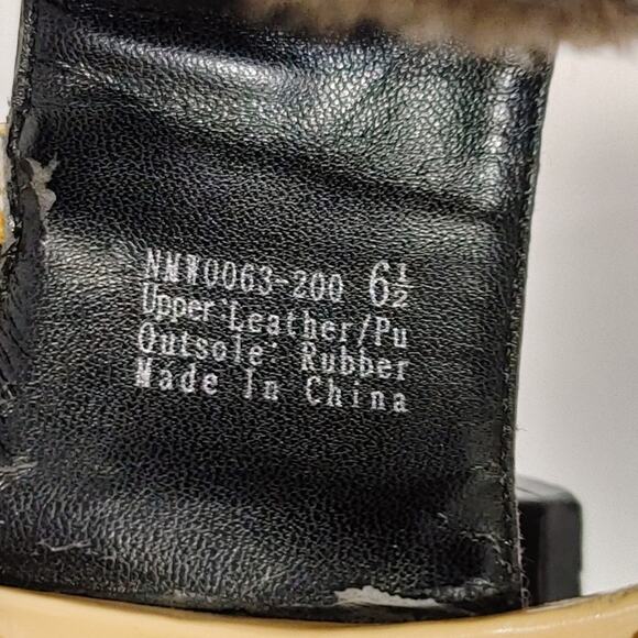 Naughty Monkey Happy Planet Sandals Formal Block Heel Black Tan Women Size 6.5 - Picture 9 of 9